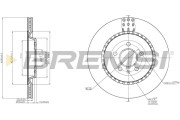 CD8383V Brzdový kotouč BREMSI