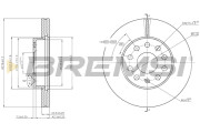 CD8400V Brzdový kotouč BREMSI