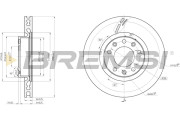 CD8405V Brzdový kotouč BREMSI