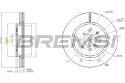 CD8410V Brzdový kotouč BREMSI