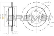 CD8411S Brzdový kotouč BREMSI