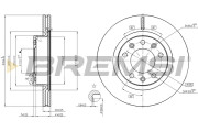 CD8413V Brzdový kotouč BREMSI