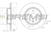 CD8426S Brzdový kotouč BREMSI
