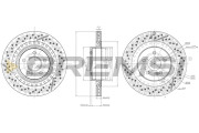 CD8427V Brzdový kotouč BREMSI