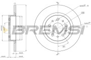 CD8435S Brzdový kotouč BREMSI