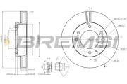 CD8462V Brzdový kotouč BREMSI