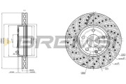 CD8464V Brzdový kotouč BREMSI