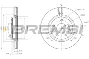 CD8466V Brzdový kotouč BREMSI
