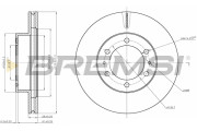 CD8475V Brzdový kotouč BREMSI