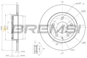 CD8477S Brzdový kotouč BREMSI