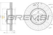 CD8479V Brzdový kotouč BREMSI