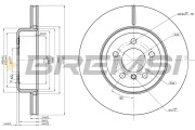 CD8480V Brzdový kotouč BREMSI