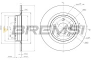 CD8486S Brzdový kotouč BREMSI