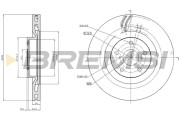 CD8496VRD Brzdový kotouč BREMSI