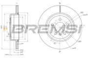 CD8504V Brzdový kotouč BREMSI