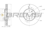 CD8507V Brzdový kotouč BREMSI