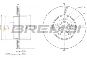 CD8509V Brzdový kotouč BREMSI