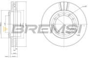 CD8525V Brzdový kotouč BREMSI