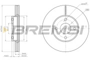CD8548V Brzdový kotouč BREMSI