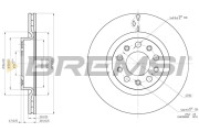CD8556V Brzdový kotouč BREMSI