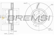 CD8596V Brzdový kotouč BREMSI