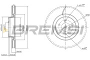 CD8597V Brzdový kotouč BREMSI