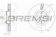 CD8598V Brzdový kotouč BREMSI