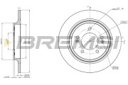 CD8604S Brzdový kotouč BREMSI