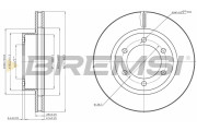 CD8606V Brzdový kotouč BREMSI