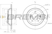 CD8608S Brzdový kotouč BREMSI