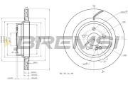 CD8611V Brzdový kotouč BREMSI