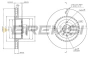 CD8620V Brzdový kotouč BREMSI