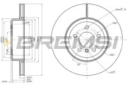 CD8622V Brzdový kotouč BREMSI