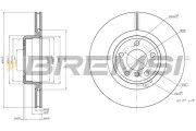 CD8623V Brzdový kotouč BREMSI