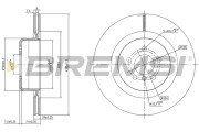 CD8624V Brzdový kotouč BREMSI