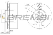 CD8625VRD Brzdový kotouč BREMSI