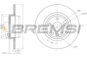 CD8633S Brzdový kotouč BREMSI