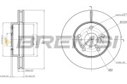 CD8634V Brzdový kotouč BREMSI