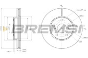 CD8653V Brzdový kotouč BREMSI