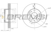 CD8659V Brzdový kotouč BREMSI
