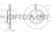 CD8680V Brzdový kotouč BREMSI