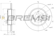 CD8683S Brzdový kotouč BREMSI