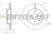 CD8688V Brzdový kotouč BREMSI