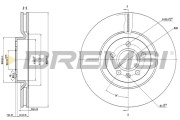 CD8693V Brzdový kotouč BREMSI