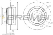 CD8764V Brzdový kotouč BREMSI