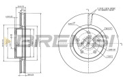 CD8766V Brzdový kotouč BREMSI