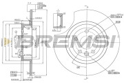 CD8771V Brzdový kotouč BREMSI