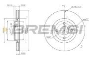 CD9023V Brzdový kotouč BREMSI