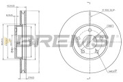 CD9032V Brzdový kotouč BREMSI