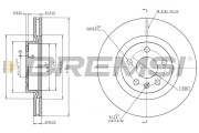 CD9036V Brzdový kotouč BREMSI
